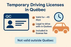 Temporary Driving Licenses in Québec
