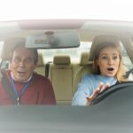 Student making driving test mistakes during SAAQ road test in Montreal